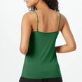 thumbnail image 4 of WULMLEO Women Scoop Neck Tank Top Adjustable Spaghetti Straps Sleeveless Cami Undershirt Loose Fit Casual Shirts Summer 2026 Dark Green L, 4 of 6