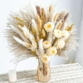 thumbnail image 2 of Boho Decor Bouquet - Artificial Flowers and Pampas Grass kit,Mix Dried Flower Arranment Bunny Tail Home Table Rustic Farmhouse Bedroom, 2 of 5
