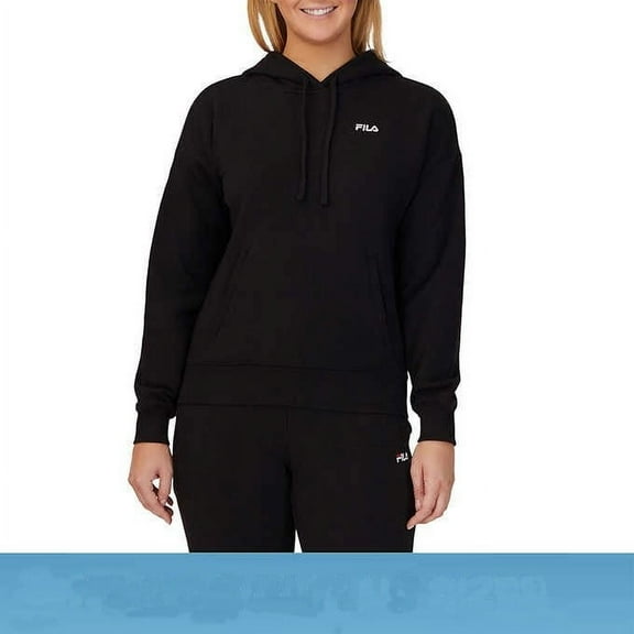 Fila Women's Fleece Pullover Hoodie Large Black