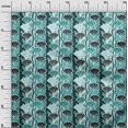 thumbnail image 3 of oneOone Silk Tabby Turquoise Green Fabric Asian Japanese Flower Craft Projects Decor Fabric Printed By The Yard 42 Inch Wide, 3 of 4