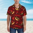 thumbnail image 4 of Lsque Hot Chili pattern Hawaiian Shirt for Men, Unisex Summer Beach Casual Short Sleeve Button Down Shirts-Large, 4 of 9