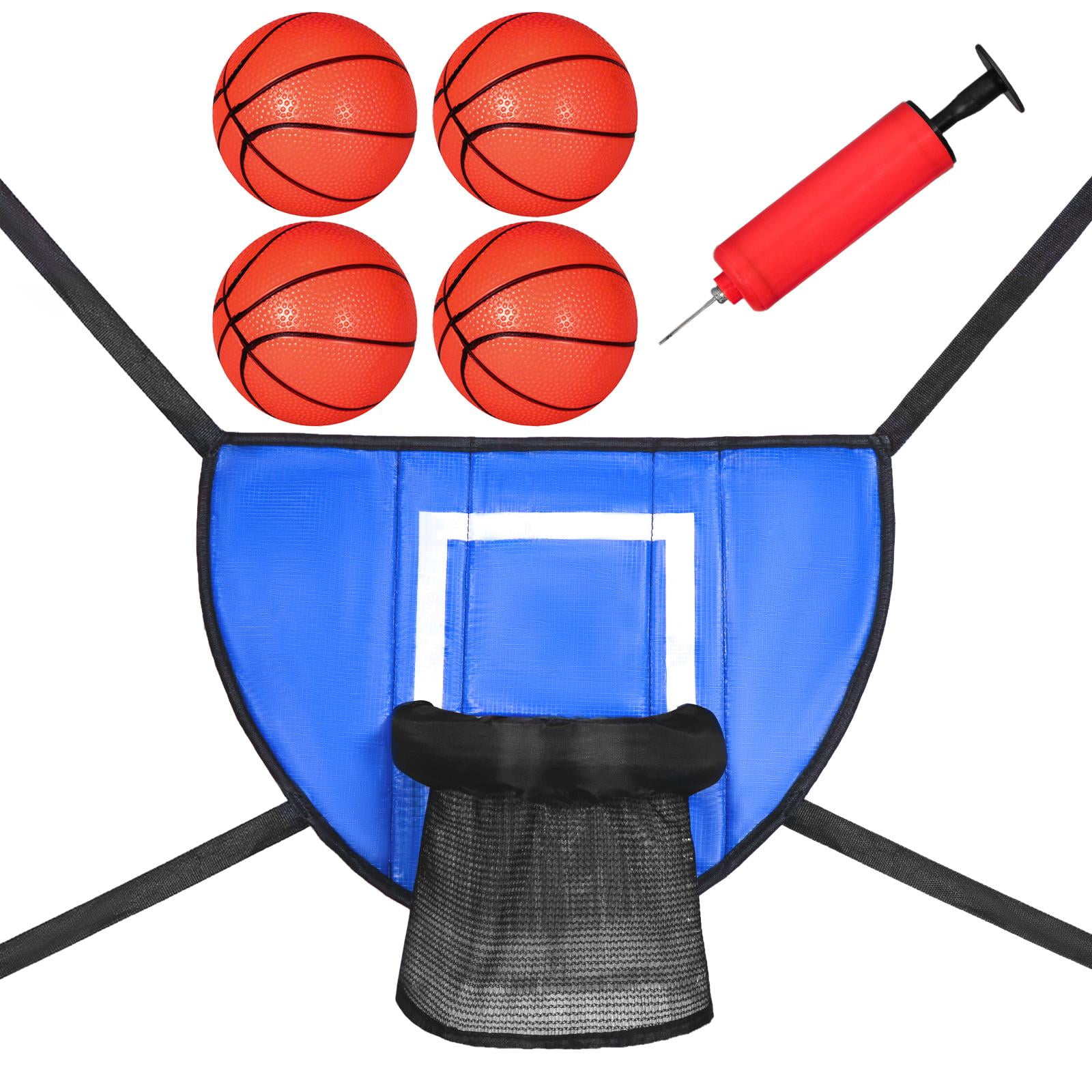 DimyFew Mini Basketball Hoop for Trampoline with Enclosure for Dunking Easy Install with
