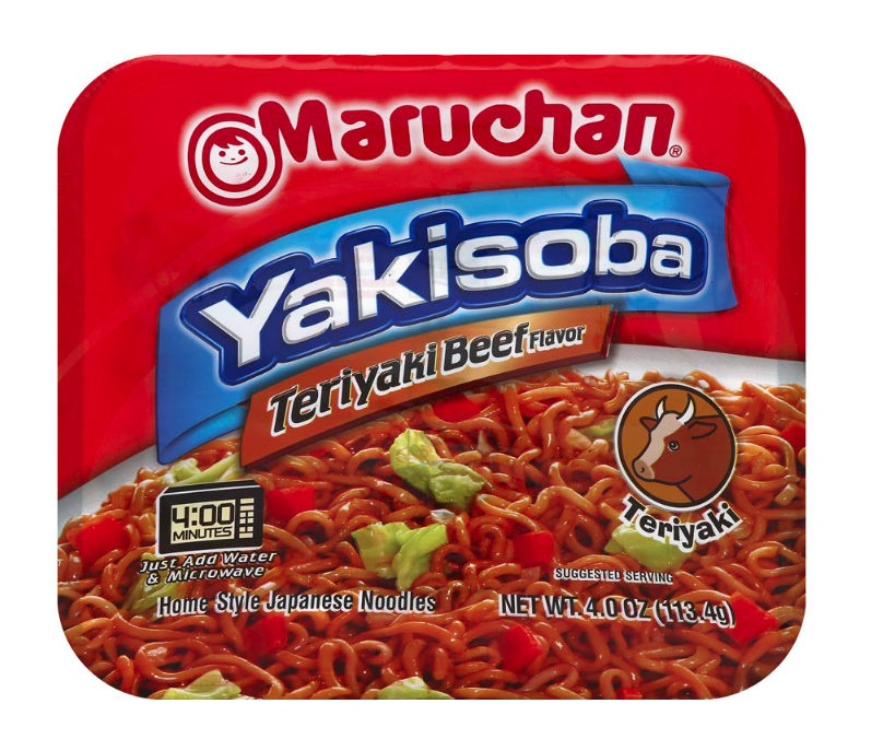 Maruchan Yakisoba Teriyaki Beef Flavor Japanese Noodles, 4 Ounce (Pack