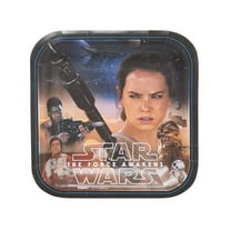 7" Star Wars Episode VII Square Paper Party Plate, 8ct