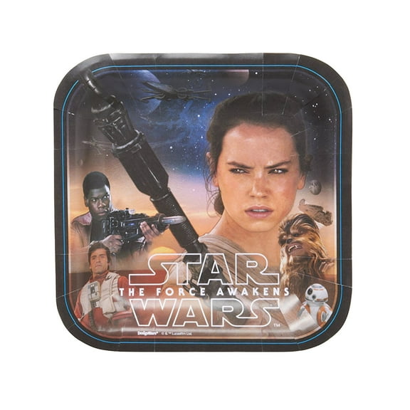 7" Star Wars Episode VII Square Paper Party Plate, 8ct
