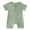 Green, variant on Otqutp Toddler Beach Clothing Girls Boys Short Sleeve Solid Colour Romper Bodysuits Summer Button Jumpsuit 0 to 12 Months