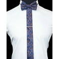 thumbnail image 3 of Botail Bow-necktie -Navy Blue, Orange Paisley, 3 of 4