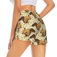 thumbnail image 2 of Uemuo Cute Squirrel with Green Leaves Pattern Women's Athletic Shorts High Waisted Running Shorts with Liner Pockets Gym Elastic Workout Shorts-X-Large, 2 of 9