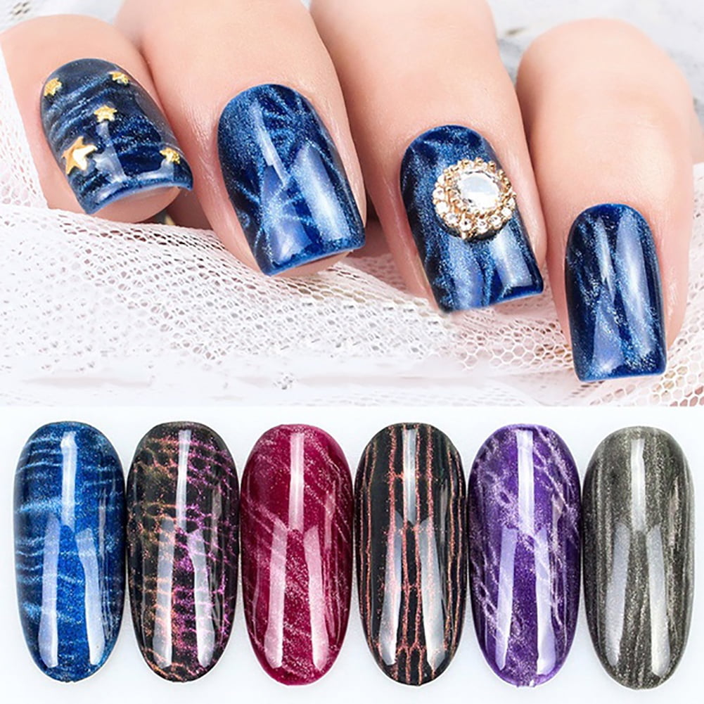 UDIYO Nail Art Cats Eye Flower Stripe Magnetic Pen DIY 3D