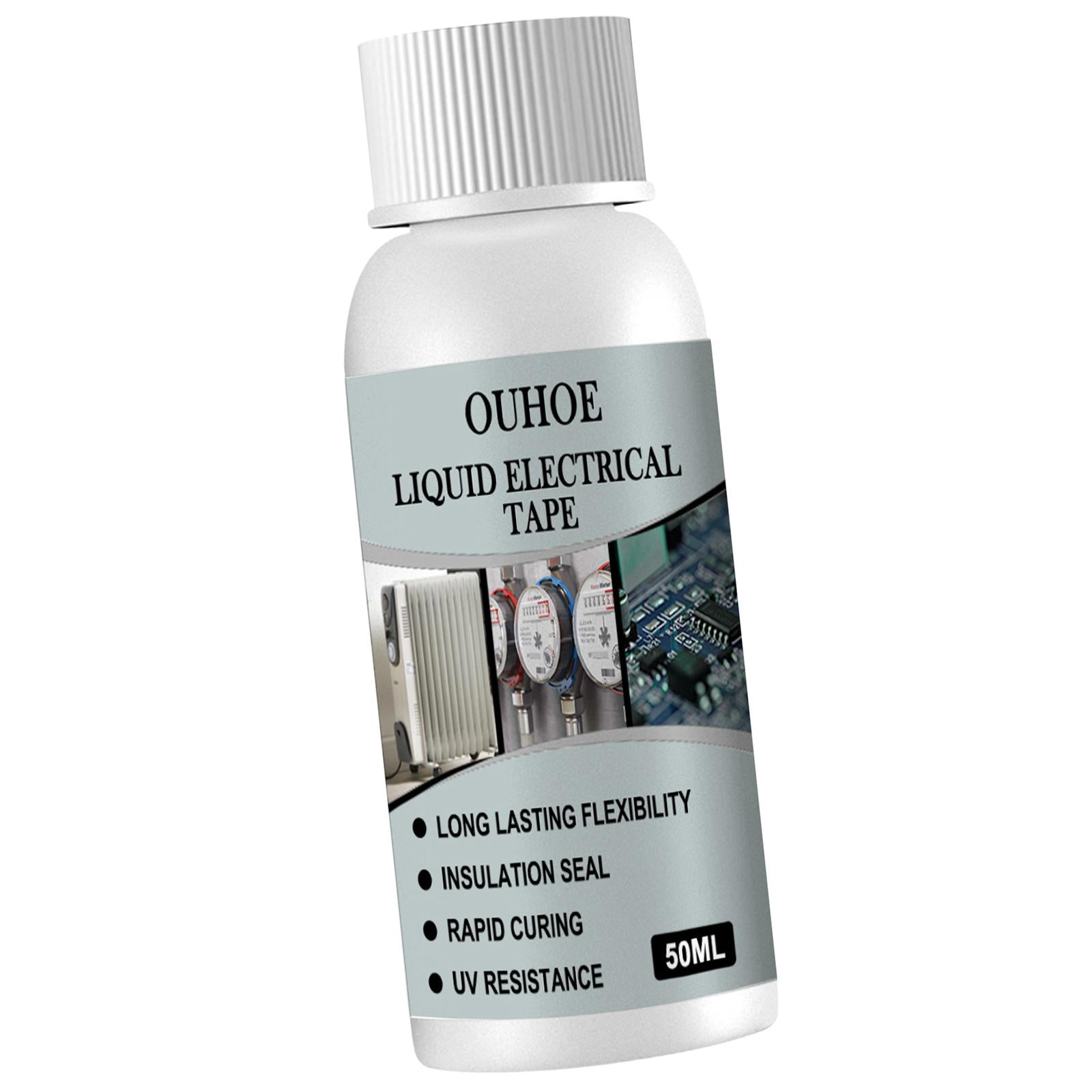 jiaping 5xLiquid Electrical Tape High Temperature Repair Glue for Instruments white 50ml