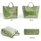 thumbnail image 5 of Bolsa de mano Lushandy de PVC con estampado de letras para mujer, color verde hierba, 5 of 7
