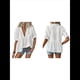 thumbnail image 3 of Blusa Holgada de Verano para Mujer, de Corta, Estilo Babydoll, con Cuello en V y Volantes de Lunares L, 3 of 7