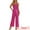 Hot Pink, variant on DARING DIVA Women's Glitter V Neck Sleeveless Spaghetti Strap Jumpsuit XS Blue