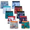 thumbnail image 1 of BIG ELEPHANT Calzoncillos Tipo Bóxer para Niños, Calzoncillos de Algodón, Ropa Interior Suave para Niños Pequeños, Paquete de 10 (3T-10Y), 1 of 12
