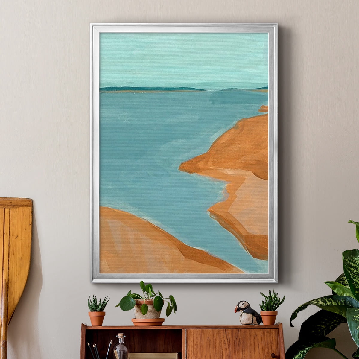 Out on the Sandbar I Premium Framed Print, in Gold, Black, or Silver - Ready to Hang