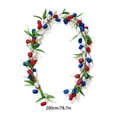 thumbnail image 3 of Vigne de Tulipes Rouges Blanches Bleues de 78,7 Po Artificielle pour la Décoration de la Fête de l'Indépendance, Guirlande de Fleurs Patriotique pour Fête Intérieure Extérieure, Cheminée, Manteau de Cheminée, Escaliers, Déco Maison, 3 of 7