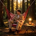 thumbnail image 6 of YingYouFu Hanging Hammock Chair with Rope, Macrame Cotton Swing Seat for Outdoor Patio Deck Porch, Indoor Bedroom Balcony Relaxing Swing Chair, 6 of 6