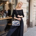 thumbnail image 5 of FORMRS Women Crossbody Purse with Chain Strap Vegan Leather Shoulder Handbag, Blue Wave Pattern, 5 of 7