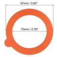 thumbnail image 3 of Juntas de frasco de silicona Uxcell 97mm OD 70mm ID 2mm Grosor Naranja 15 Paquete, 3 of 6
