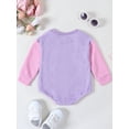 thumbnail image 3 of FEORJGP Infant Newborn Baby Boys Girls Fall Romper Casual Long Sleeve Jumpsuit Round Neck Contrast Color Waffle Bodysuit Loose Warm Soft Clothes, 3 of 8