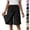 Black, variant on Women's Casual Elastic Waist Wrap Skort, High Waist Stretch Summer Skirt Shorts Asymmetrical Comfortable Breathable Fit Blue L