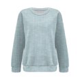 thumbnail image 4 of Holzkary Oversized Sweatshirt for Women Ladies Loose Large Long Sleeved T Shirt Printed Sweater Loose Fit Casual Long Sleeve Sweatshirt Comfy Fall Winter Outfits Clothes 2025 Fashion Light Blue Xxl, 4 of 7