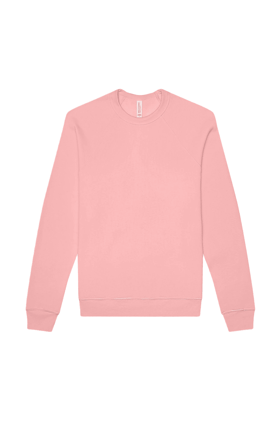 BELLA+CANVAS Adult Crew Neck Personalized Sweatshirt, Create your own Designs, Pink, Medium, Unisex