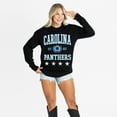 thumbnail image 4 of Women's Gameday Couture Black Carolina Panthers Oversized Everyday Star Long Sleeve T-Shirt, 4 of 5
