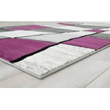 Color Block Rug/Linear/Geometric Modern Contemporary Hand Carved Area ...