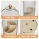 thumbnail image 5 of Soporte para brochas de maquillaje YOOLENS 360, giratorio con tapa, blanco y beige, 5 of 7