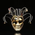thumbnail image 1 of ZHAOCHENG Máscara de carnaval para fiesta de Halloween, máscara de cosplay de Navidad de Venecia Italia, color negro, 1 of 3