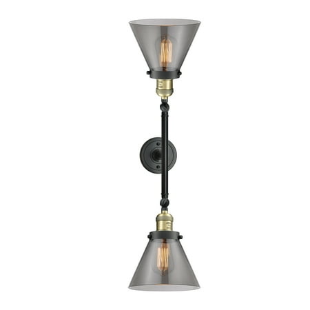 

Innovations Lighting 208L Large Cone Large Cone 2 Light 23 Wide Bathroom Vanity Light -