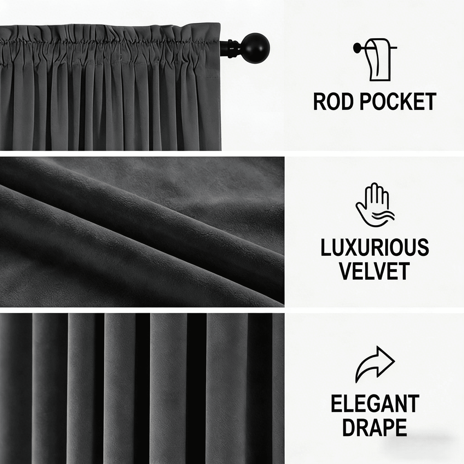 SNITIE Outdoor Curtains 2 Panels, Rod Pocket Water Resistant Outdoor Patio Curtains for Porch, Pergola, Cabana, 14 Colors Available, Multiple Sizes (52"x84"/52"x96"/52"x108")