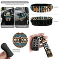 thumbnail image 6 of Yuyamidu Aztec Tribal Gemoetric Car Seat Cover Set of 15 Steering Wheel Covers Auto Seatbelt Pads Cup Coaster Trash Can Air Vent Holder Rear View Mirror Cover Coasters Keychains Wristlet Strap, 6 of 7