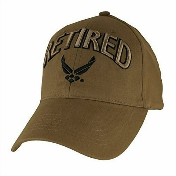 U.S. Air Force Retired Hat - USAF Coyote Brown Baseball Cap