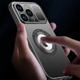 thumbnail image 4 of Magnetic Case for iPhone 11 Pro Max,Compatible with Magsafe,Shockproof Rugged Anti-Scratch Metal Camera Lens Protection Logo Window View Non-slip PC Back TPU Edge Slim Phone Case,Silver, 4 of 11