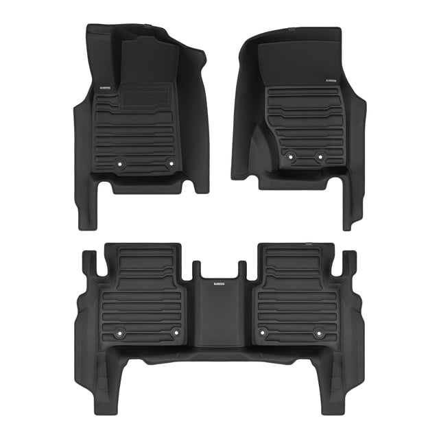 TuxMat - For Jeep Grand Cherokee 2022-2026 Models - Custom Car Mats - Maximum Coverage, All Weather, Laser Measured - This Full Set Includes 1st and 2nd Rows