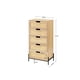 thumbnail image 2 of Moderno rattan 5 - cajón double cómoda: ideal para para dormitorio, sala de estar, hallway, y oficina - organize your clothes, 2 of 8