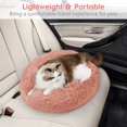 thumbnail image 4 of Pet Bed Soft Plush Donut Round Cushion Warming Washable for Small Dogs Kittens, 4 of 5