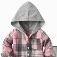 thumbnail image 6 of Zuwimk 2Pcs Kids Boys Sweatsuit Hoodie Flannel Plaid Shirt Tops and Jogger Pants for Kids Fall Winter Spring Outfits(Pink,5-6 Years), 6 of 6