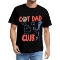thumbnail image 2 of Cat Dad Shirt For Men Women Cat Dad Club Life is Better with Cats Cat Dad ON Back T-Shirt Mens Summer Tees, 2 of 4