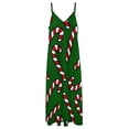 thumbnail image 5 of Robe Sans Manches Motif Canne de Bonbon Vert Foncé Robe d'Été pour Femmes 2024 Robes de Soirée de Luxe 2024, 5 of 5