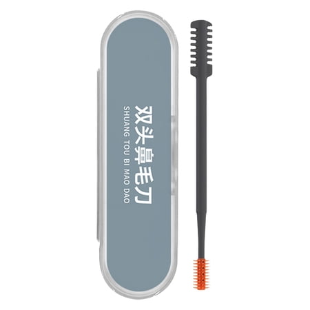 Nasal Hair Cutter 2026 New Double Sided Nose Hair Knife Nostril Hair Remover Tool Ear Hair Remover Stainless Steel and ABS Material Portable Manual 360° Rotating Nose Hair Trimmer Grey*1 3.66