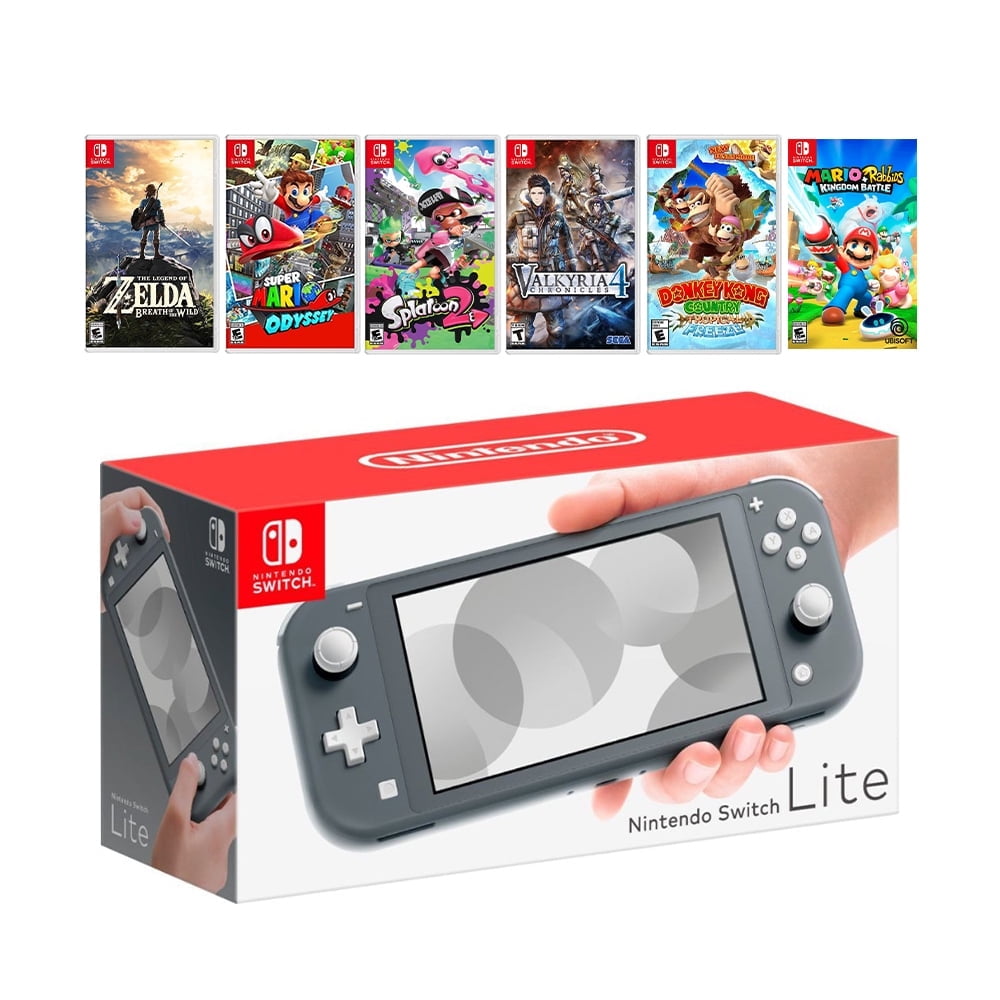New Nintendo Switch Lite Yellow Console Bundle with 6 Games: The