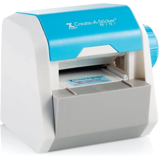 Xyron Create-A-Sticker, Mini, 2.5” Sticker and Label Maker Machine, Portable, Includes Permanent Adhesive, Pre-Loaded (XRN250-CFTEN)