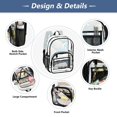 thumbnail image 5 of Ttyddzy Clear Backpack Heavy Duty PVC Transparent Backpack for College Workplace, Blue Clouds, 5 of 8
