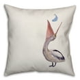 thumbnail image 2 of Creative Products Pelican Flipping Fish 18x18 Spun Poly Pillow, 2 of 3