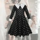 thumbnail image 4 of Miércoles Vestido Vestido negro La familia Addams Maxiskit negro con bolsa Disfraz de Halloween para niños, 4 of 6