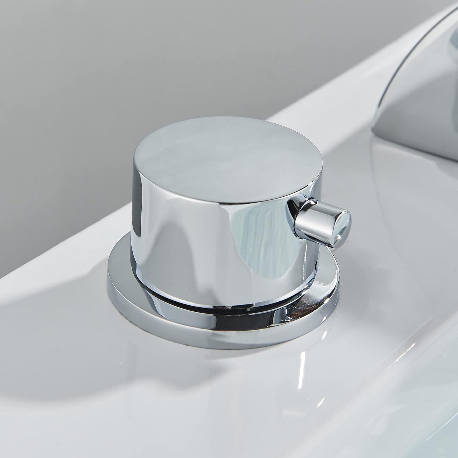 Zovajonia Bathroom Faucet 3 Hole Vanity Basin, 8 Inch High LED Arc Polished Chrome Sink Faucet Mixer Bronze Bath Faucets,Widespread bathroom faucets for sink 3 hole Waterfall Tub Faucet