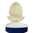 thumbnail image 2 of Peluca genérica para cosplay, rubia, corta, rizada, 33 cm, estilo retro vintage, 2 of 3